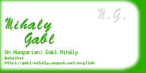 mihaly gabl business card