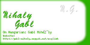 mihaly gabl business card